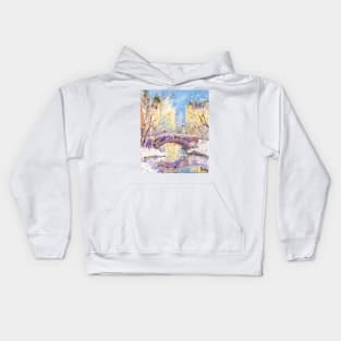 Winter in Central Park. New York Kids Hoodie